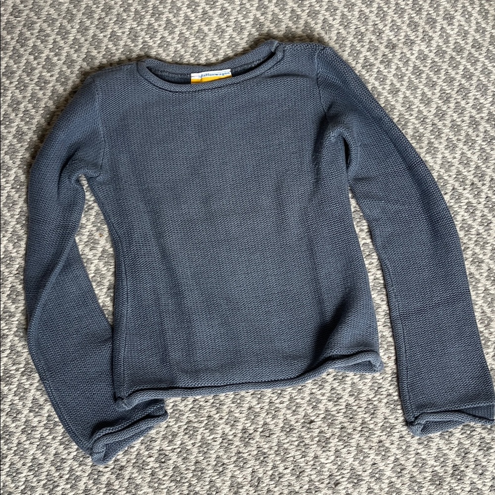 Chunky Sweater Gray Size Small Medium Bell Sleeves